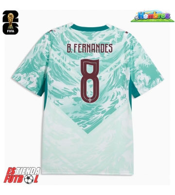Portugal Bruno Fernandes #8 Segunda Equipación Mundial 2026 Manga Corta